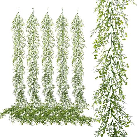 Ghirlanda Edera Artificiale Decorativa Set 6 Pezzi Verde 1.7 m (1/5)