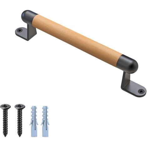25 cm breites Holzgeländer, Kindersicherheitsgriffe, Haltegriff für Senioren, Treppengeländer für den Innen- und Außenbereich, für Kletterwände / Scheunentore / Schränke / Garagen (1/5)