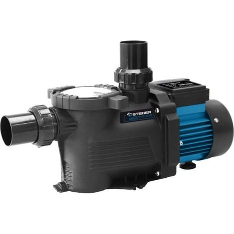 Steiner – Pompe filtration piscine 550W – Débit max 14m³/h – Auto-amorçante pour eau chlorée et salée – Panier pré-filtre grande capacité (1/5)