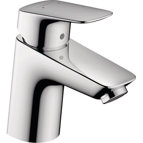 Waschtischmischer Hansgrohe 70 Logis, Ausladung 107 mm, mit Zugstange, chrom - 71070000 (1/10)