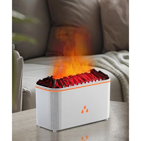 Diffuseur d'huiles essentielles, diffuseur d'arômes à effet flamme, 7 couleurs changeantes, humidificateur d'aromathérapie avec arrêt automatique pour la maison, la chambre à coucher, le yoga et le sp (1/5)