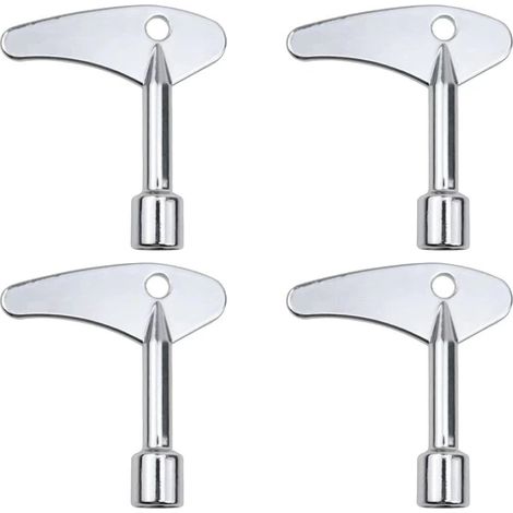 4 clés triangulaires, 61 x 56,5 cm, acier inoxydable, finition argentée, pour portail (1/5)