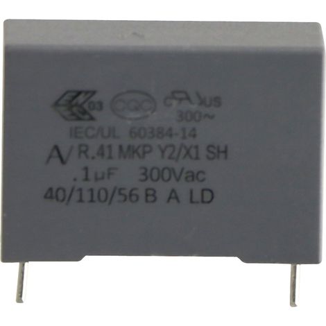 Condensateur antiparasite KEMET, 100nF, 300V