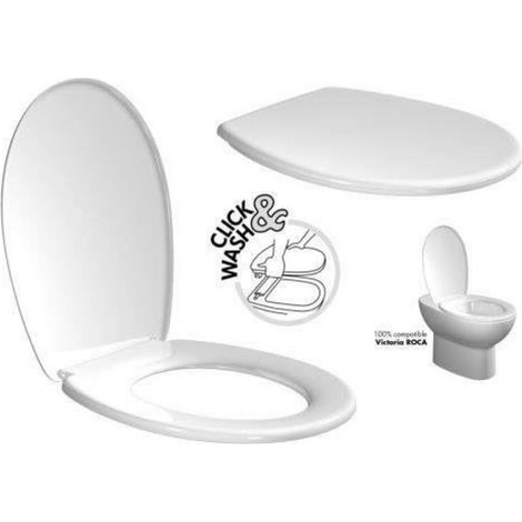Abattant WC - Déclipsable - Fixation Universelle - Blanc - 1 Pièce