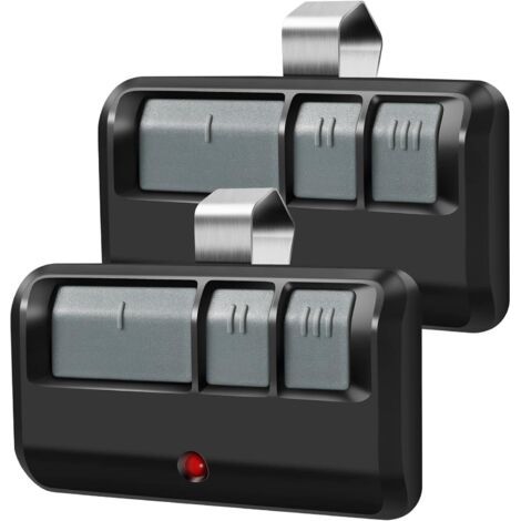 Lot de 2 télécommandes pour ouvre - porte de garage, ouvre - porte avec bouton d'apprentissage violet, jaune, vert, orange, rouge, 893max g953ev / EVC, pince d'ombrage (1/5)
