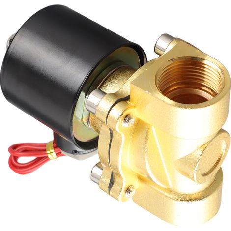 Électrovanne électrique 220 V CA 3/4" NC, corps en alliage de zinc, pour eau, huile, air et gaz (1/5)