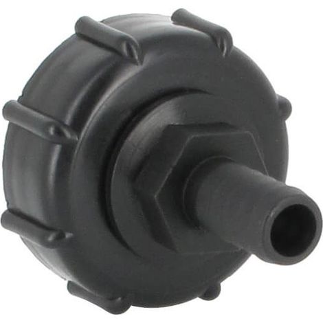 Raccord S60X6 cuve eau - Embout droit Diamètre 15 mm (1/5)