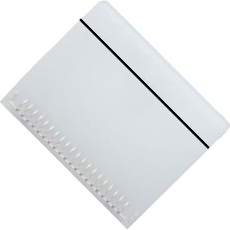 Ordnerhülle aus transparentem, weißem Kunststoff, abnehmbar, großes Fassungsvermögen, für Akten und Notizen, A5, 20 Löcher (180 x 224 mm / 7,1 x 8,8 Zoll) (1/4)