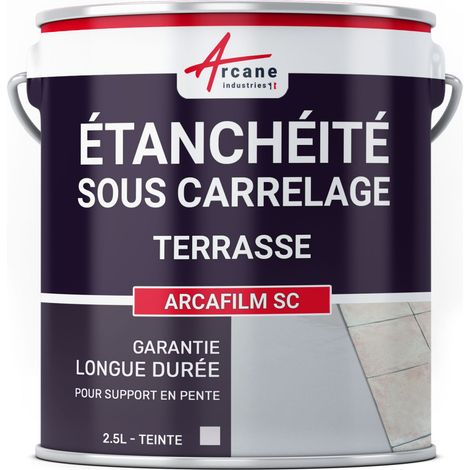 Arcane Industries – Résine d'étanchéité sous carrelage 2.5L – Pour terrasse et balcon à pente – Élastique et microporeux – Résistance aux intempéries (1/6)