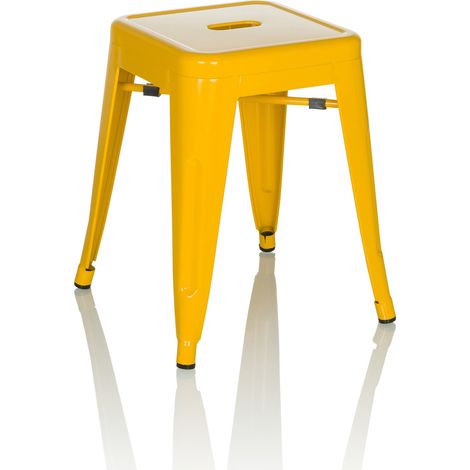 [GEBRAUCHT] B-Ware hjh OFFICE Hocker Sitzgelegenheit Barhocker VANTAGGIO metallic gelb stapelbar (1/2)
