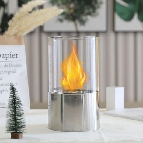 Home Bol de feu de Carburant Bio éthanol Fuel Pot de cheminée d'allumage de Carburant Table Bol en Argent pour Balcon de Jardin intérieur extérieur Maison Jardin Balcon Salon Cadeaux(Argenté) (1/5)