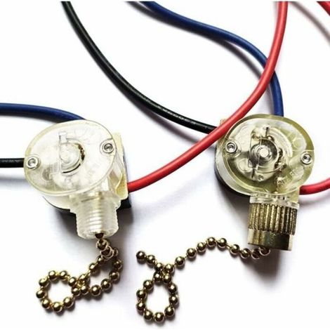 Interrupteur De Chaîne - 3 Fils - 250 V - 3 A - Pour Lampes À Tirette - 1 Pièce (1/5)