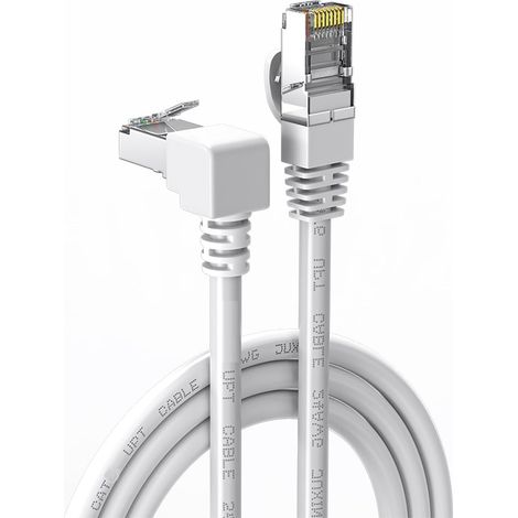 Cable de red UTP CAT5E 1x 90 grados 10 M Blanco (1/5)