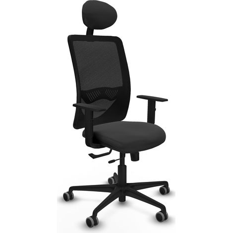 Silla piqueras y crespo Zulema negro reposabrazos ajustables soporte lumbar (1/2)