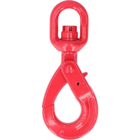 Crochet de grue peinture G80 en acier forgé, crochets rotatifs de sécurité autobloquants pour navires automobiles 1.12T 18cm