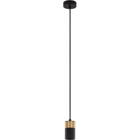 Merano Knoxville 5.6cm Slim Suspension Plafonnier Sandy Noir, Or Aluminium LED GU10 1x10W