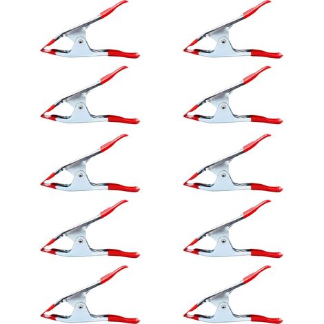 Lot de 10 pinces de cadre industrielles avec revêtement antidérapant pour une manipulation sûre des matériaux - Type lourd - Pinces de tente industrielles (1/5)
