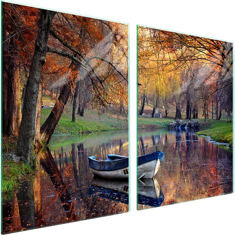 Plaque de protection en verre pour poêle 2x45x52 Voir (1/5)