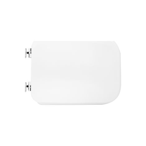 Sedile wc coprivaso per Hatria Spea vaso Bianca soft closing 42-46 x 34 cm copriwater con cerniere regolabili e sedile in legno colato (1/3)