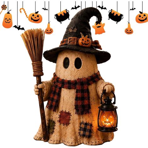 Lanternes fantômes d'Halloween, décorations rétro fantomatiques et effrayantes, lanternes monstrueuses décoratives (1/5)