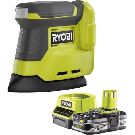Pack RYOBI Ponceuse triangulaire 18V One+ RPS18-0 - 1 Batterie 2.5Ah - 1 Chargeur rapide RC18120-125