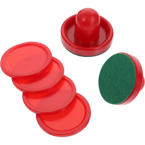 1 ensemble de poussoirs et de palets de rechange pour hockey sur air, kit de gardiens de but-8X8CM-Red