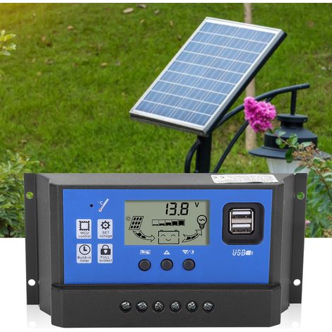 Intelligenter Laderegler für Solarmodule mit LCD-Bildschirm und zwei USB-Anschlüssen 12/24 VRBL-50A (1/5)