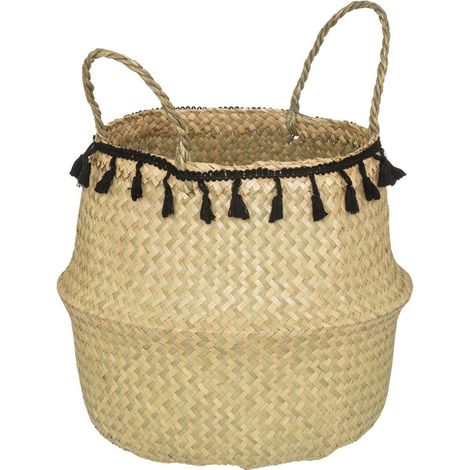 Panier pliant roseau Alina noir D30 (1/3)