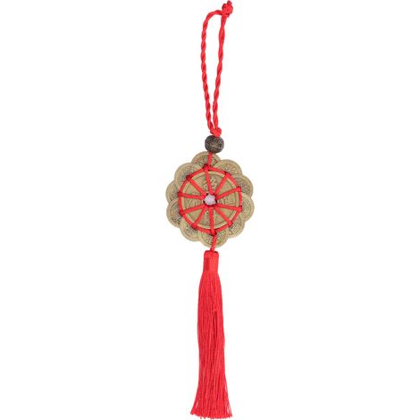 Pièce de Feng Shui chinoise avec cordon rouge pour décoration et porte-bonheur (1/5)