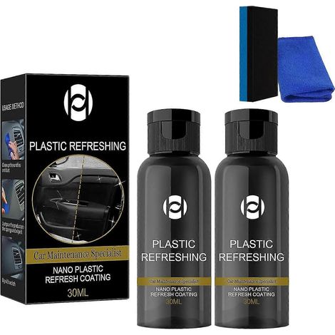 Agent de rénovation pour plastiques, agent revitalisant pour plastiques, agent de remise en état pour pièces en plastique, revêtement nano-rénovateur pour plastiques (2 pièces) (1/5)