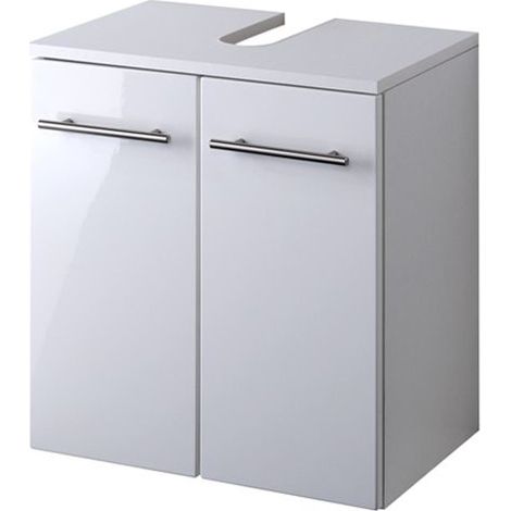 Waschbeckenschrank UDINE-03, Hochglanz weiß, B x H x T ca.: 50 x 53 x 34cm (1/2)