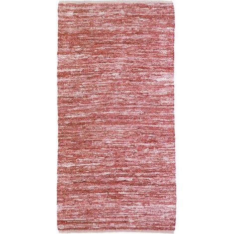 SKIN - Tapis en cuir tressé rose poudré 60x120 (1/4)