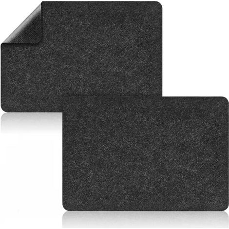 Alfombra Aislante Antideslizante - Para Encimeras - Para Pequeños Electrodomésticos - 44 x 30 cm - Gris Oscuro - 2 Unidades (1/5)