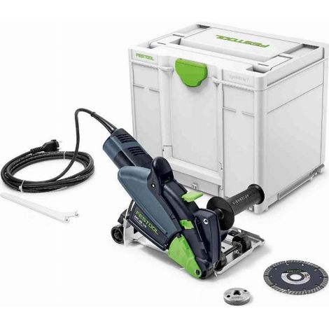 Festool – Système de coupe diamantée 125 mm – Profondeur de coupe 27 mm – Alimentation courant – Vitesse 3500-11000 tr/min – Dépoussiérage intégré