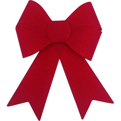 Ribbon Bow - 31 X 21 Cm - Red - PVC - Indoor Outdoor Christmas Decoration - 1 Piece (1/5)