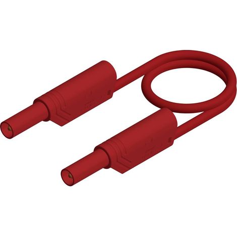 SKS Hirschmann MLS SIL WS 200/1 Cordon de mesure de sécurité Banane mâle 4 mm Banane mâle 4 mm 2.00 m rouge 1 pc(s) X40524 (1/2)