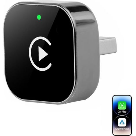 Adaptateur Carplay Sans Fil - Compatible iPhone et Android - Mise À Jour 2026 - Connexion Automatique Rapide - Plug And Play - 1 Pièce (1/5)