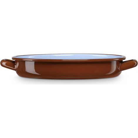 Plateau à vaisselle traditionnel en porcelaine Ø 40 cm avec poignées (1/2)