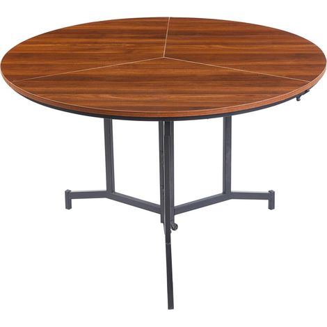 Table Ronde Pliable "Colio" 120cm Noisette