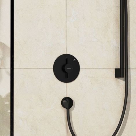 Hansgrohe DuoTurn S - Unterputz-Duscharmatur, für 1 Verbraucher, schwarz matt 75618670 (1/5)