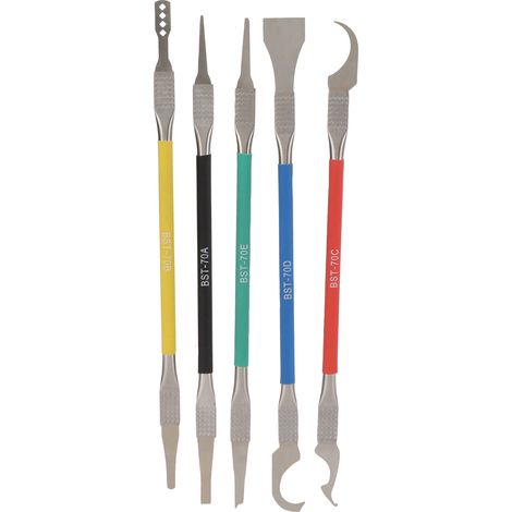 Kit professionnel 5-en-1 d'outils de réparation électronique BST-70, couteau double extrémité pour entretien de carte mère PCB et démontage de précision. (1/5)
