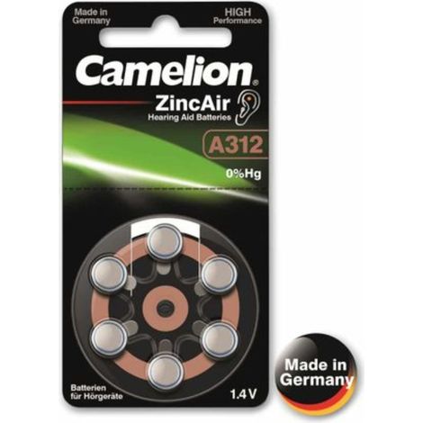 CAMELION Knopfzelle A312, 6 Stück (1/3)