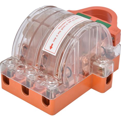 Wechselstrom-380V-3-poliger 32A-Messerschalter aus massivem Kupfer mit doppelter Richtung, transparentem Gehäuse und Kontrollleuchte, Leistungsumschalter (Modell HK11 LED-3P/32A, schaumverpackt) (1/5)