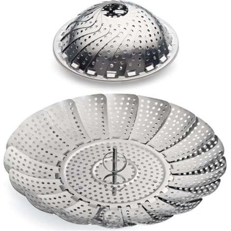 Panier Vapeur Inox, 9'' Cuit Vapeur Inoxydable pour Autocuiseur, Panier pour Cuire à la