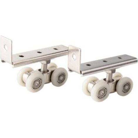 Set di 2 rulli per porte scorrevoli, armadi, guardaroba, credenze, finestre