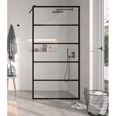 KASSANDRA FR103 FRESH Fijo Ducha Aluminio Negro Mate Decorado Líneas - ref: FR10305ILS195100