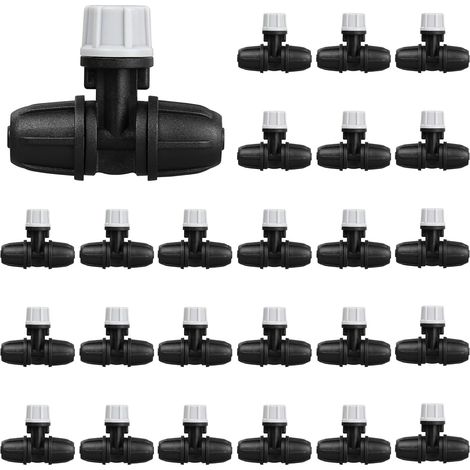 25 vannes de régulation de goutte à goutte verrouillables pour tuyaux d'irrigation de jardin de 4/7 mm (1/5)