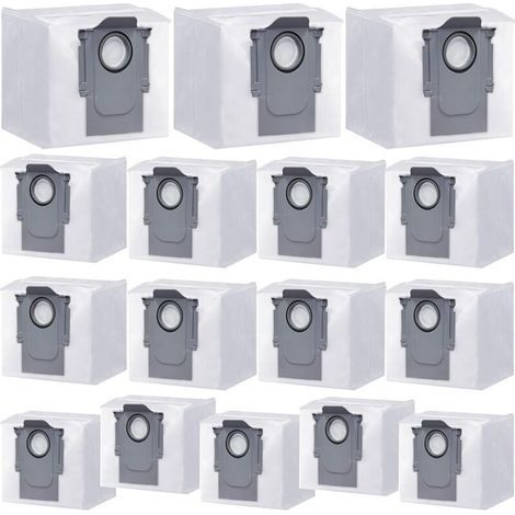 Lot de 16 sacs à poussière jetables pour aspirateur robot Roborock G10S/G10SPRO/G10SPLUS/G10SPURE/T8/T8PLUS/G20/T8/Q7/Q7+/Q7 MAX/Q5/Q5 S7/S7MAXVULTRA/S8, sacs Roborock Q5 : sacs jetables de remplaceme (1/5)