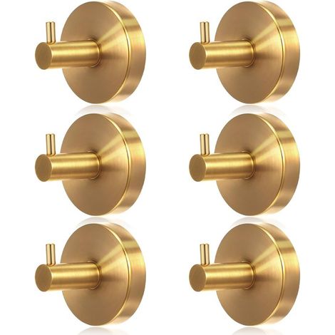Ganchos con ventosa,Ganchos de succión potentes,6 piezas,Acero inoxidable 304,Colgador de toallas,Capacidad de carga 10-15 kg/pieza,Plateado (1/5)