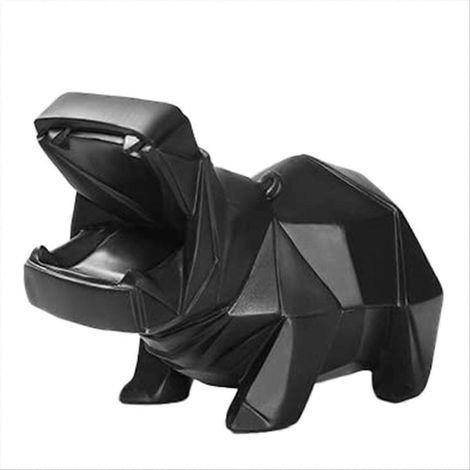 - Sculpture en résine noire, idéale pour décorer un bureau ou une étagère. (1/5)